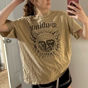 American Eagle Outfitters Tan T-Shirt